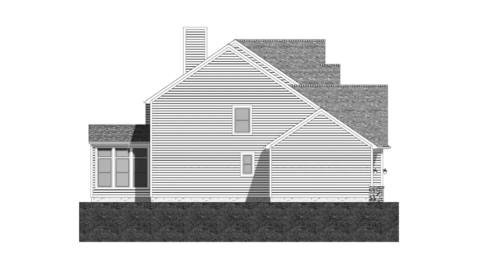 The Maplewood house plan, exterior view 4
